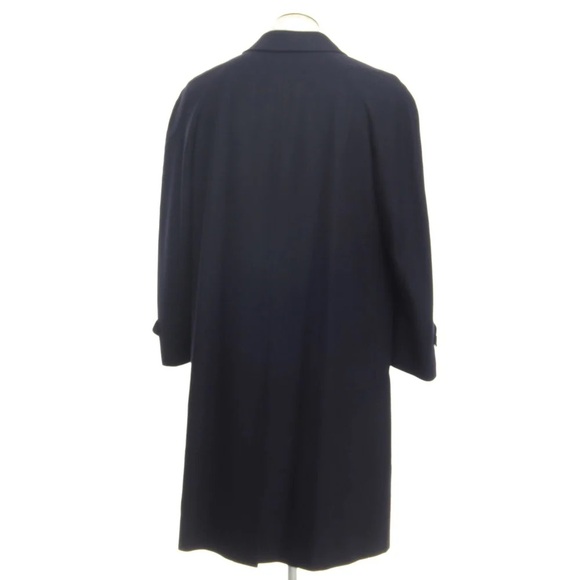 Canali Navy Blue Full Length Cashmere Wool Blend Overcoat Coat Sz50 US40R - Picture 2 of 16